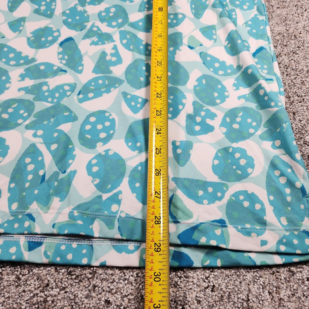 Bad Birdie Golf Polo Mens Large Teal Abstract Performance Stretch Excellent - Picture 9 of 10